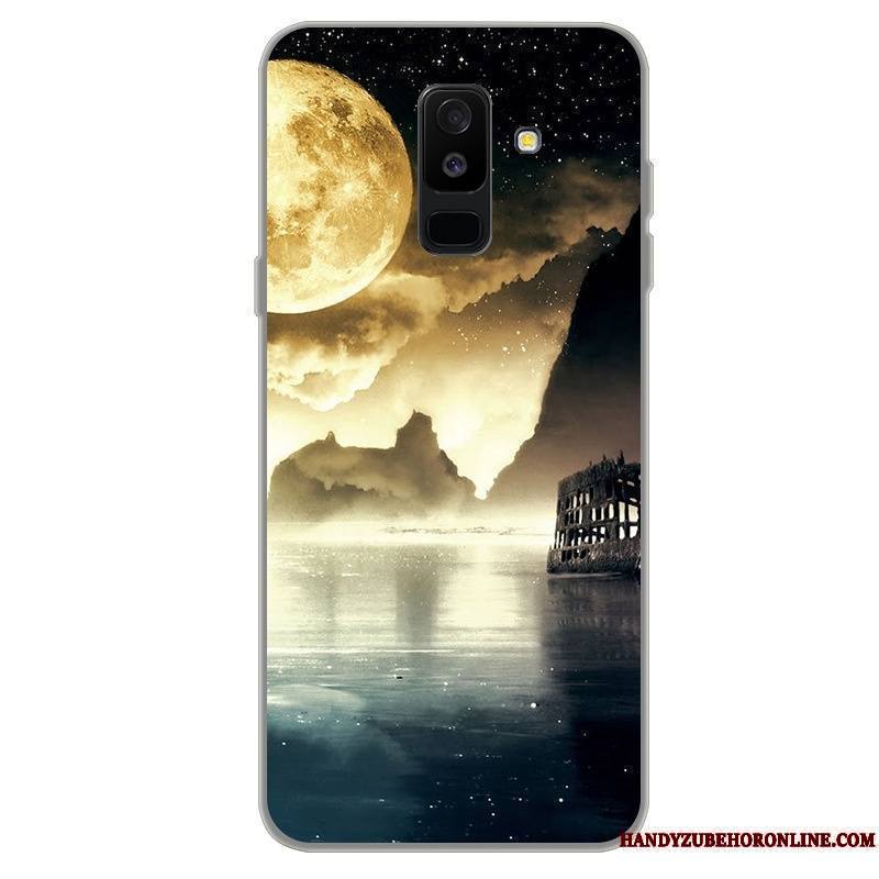 Samsung Galaxy A6+ Fluide Doux Bleu Étui Étoile Dessin Animé Coque De Téléphone