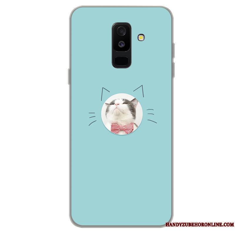 Samsung Galaxy A6+ Fluide Doux Bleu Étui Étoile Dessin Animé Coque De Téléphone