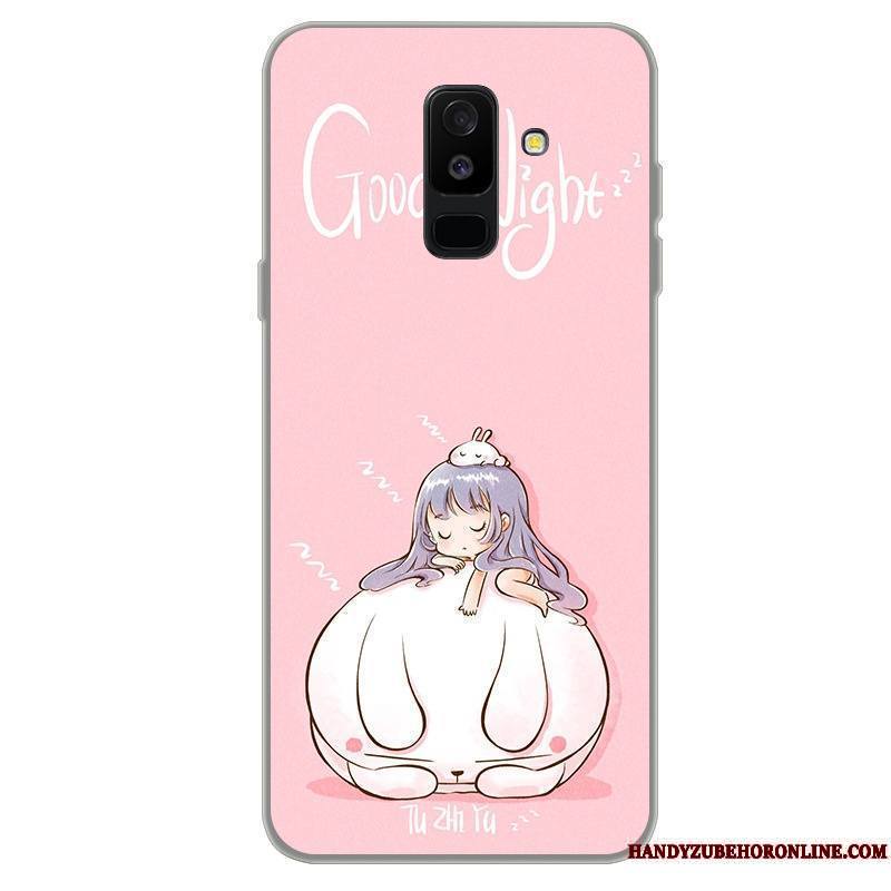 Samsung Galaxy A6+ Fluide Doux Bleu Étui Étoile Dessin Animé Coque De Téléphone