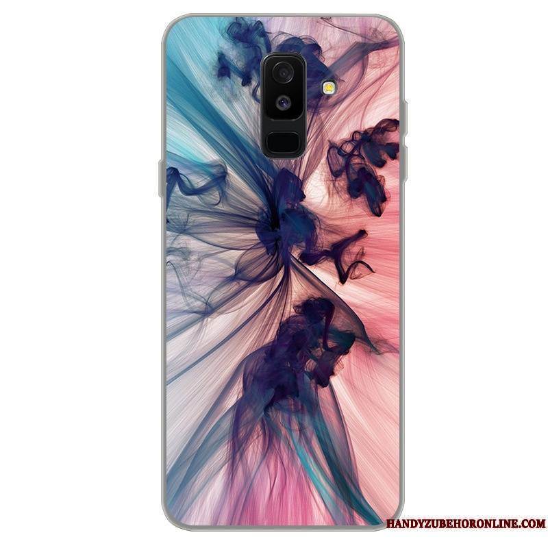 Samsung Galaxy A6+ Fluide Doux Bleu Étui Étoile Dessin Animé Coque De Téléphone