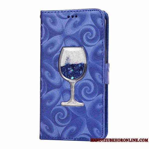 Samsung Galaxy A6 Modèle Fleurie Étui En Cuir Tendance Étoile Quicksand Coque De Téléphone Spirale