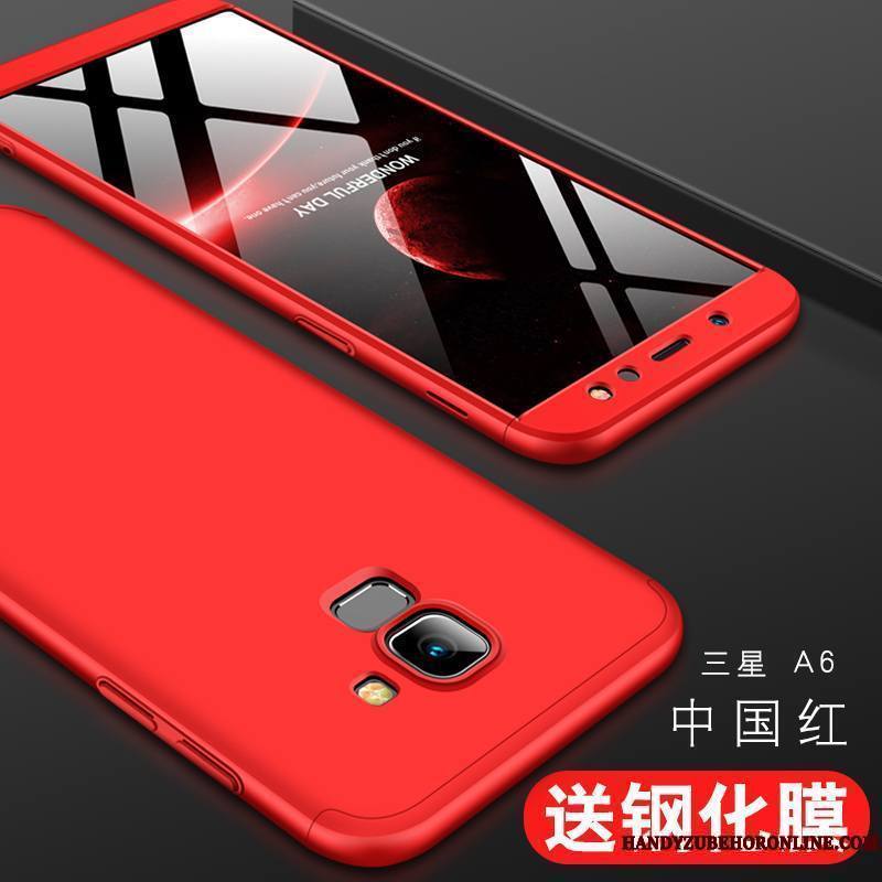 Samsung Galaxy A6 Rouge Coque Protection Étui Difficile Tout Compris De Téléphone