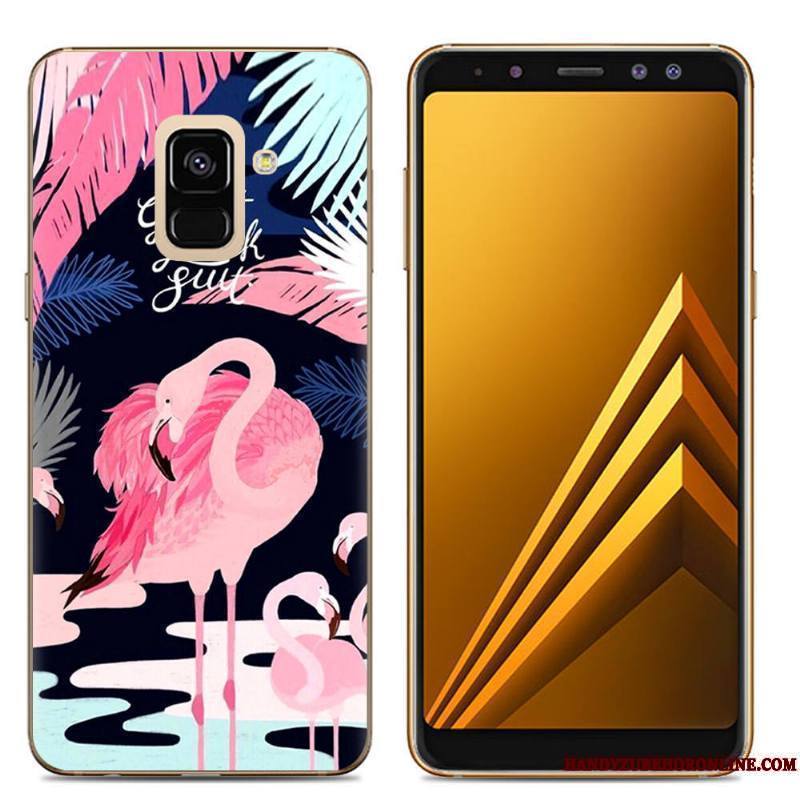 Samsung Galaxy A6 Étoile Peinture Créatif Bleu Protection Coque Fluide Doux