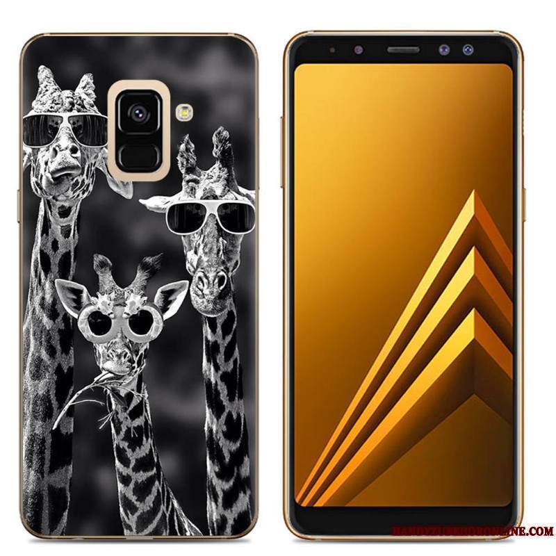 Samsung Galaxy A6 Étoile Peinture Créatif Bleu Protection Coque Fluide Doux