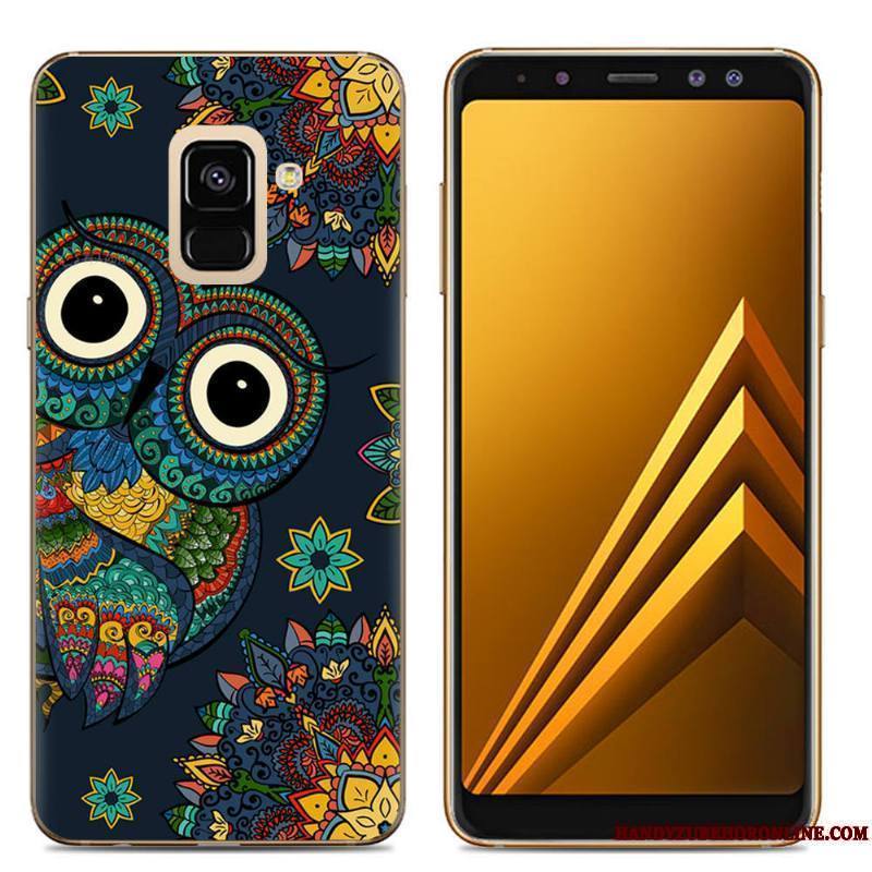 Samsung Galaxy A6 Étoile Peinture Créatif Bleu Protection Coque Fluide Doux