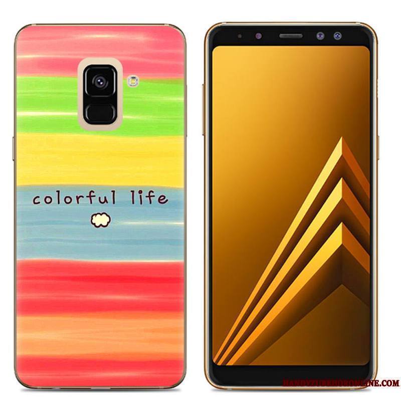 Samsung Galaxy A6 Étoile Peinture Créatif Bleu Protection Coque Fluide Doux