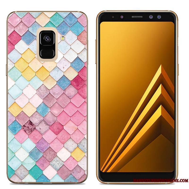 Samsung Galaxy A6 Étoile Peinture Créatif Bleu Protection Coque Fluide Doux