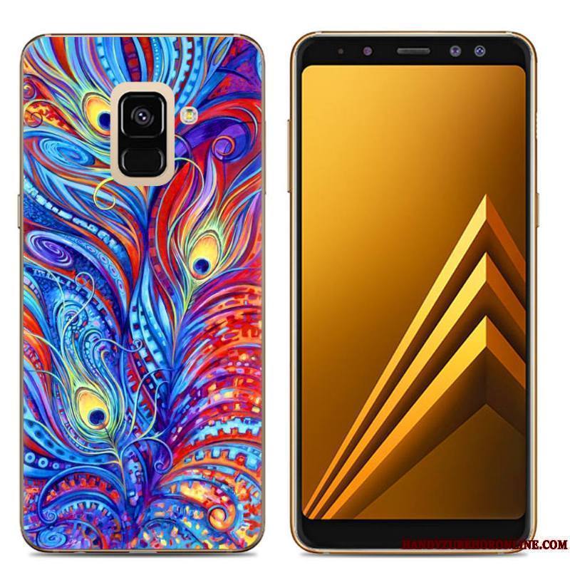 Samsung Galaxy A6 Étoile Peinture Créatif Bleu Protection Coque Fluide Doux