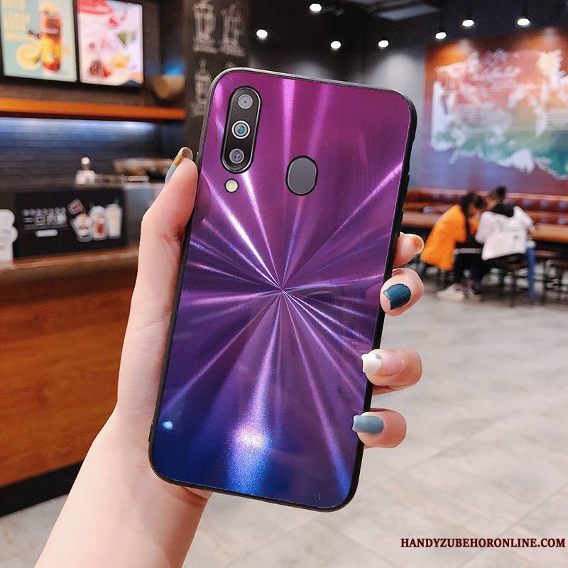 Samsung Galaxy A60 Amoureux Violet Coque Étui Net Rouge Étoile Silicone