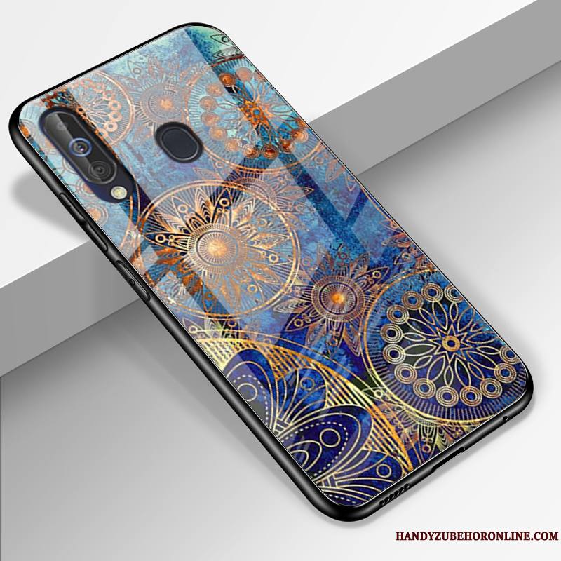 Samsung Galaxy A60 Coque Incassable Verre Étui Amoureux Ciel Étoilé Noir Personnalisé