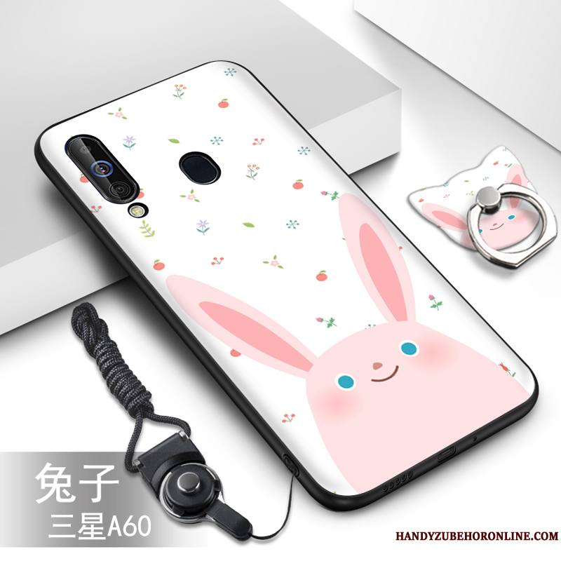 Samsung Galaxy A60 Coque Protection Étoile Fluide Doux Vert Dessin Animé Étui