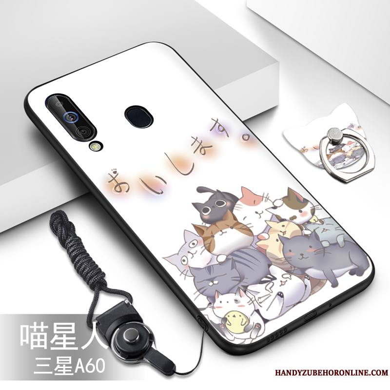 Samsung Galaxy A60 Coque Protection Étoile Fluide Doux Vert Dessin Animé Étui