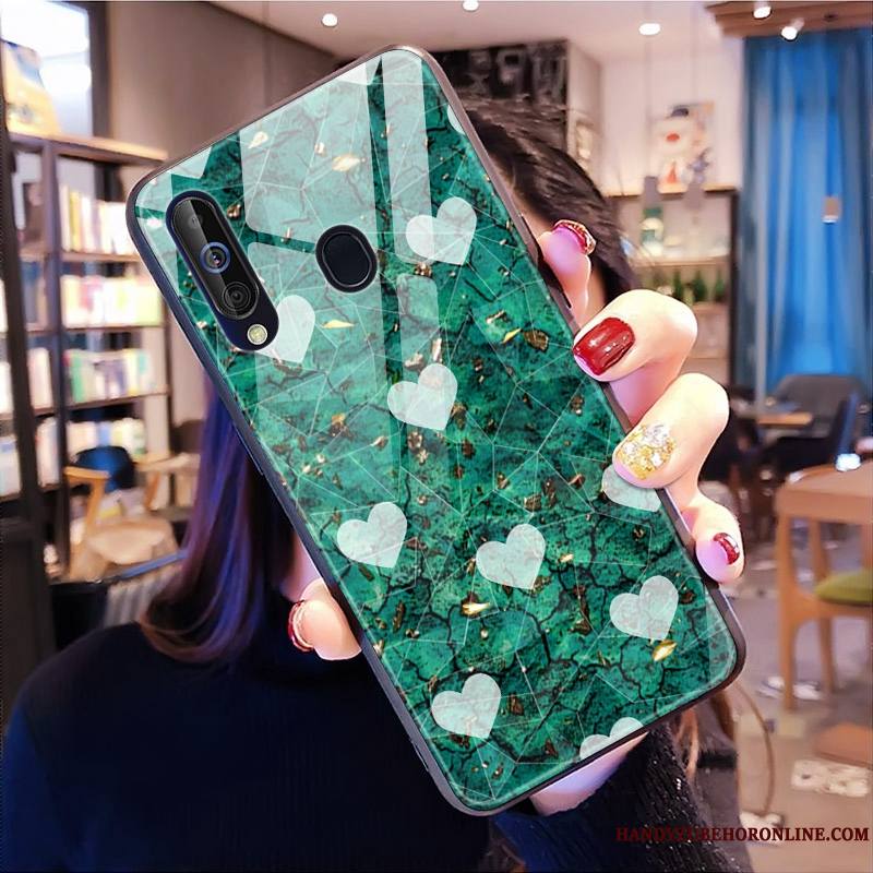 Samsung Galaxy A60 Coque Étoile Nouveau Marque De Tendance Noir Fluide Doux Étui Modèle Fleurie