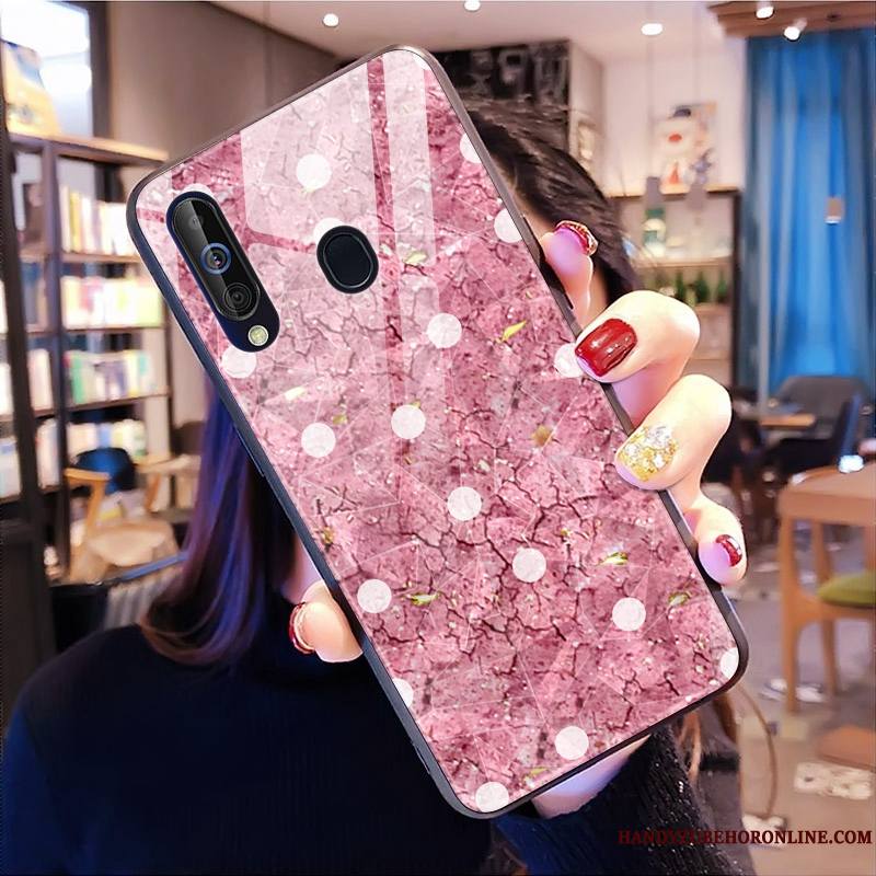 Samsung Galaxy A60 Coque Étoile Nouveau Marque De Tendance Noir Fluide Doux Étui Modèle Fleurie