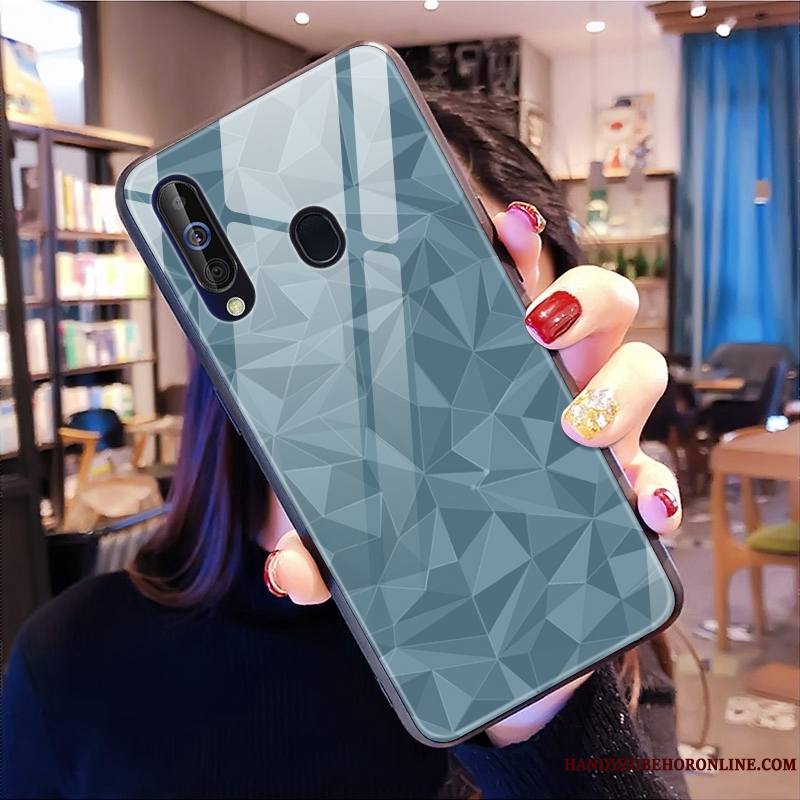 Samsung Galaxy A60 Coque Étoile Nouveau Marque De Tendance Noir Fluide Doux Étui Modèle Fleurie