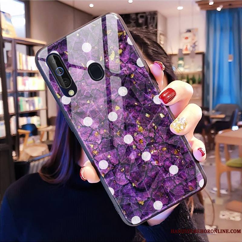 Samsung Galaxy A60 Coque Étoile Nouveau Marque De Tendance Noir Fluide Doux Étui Modèle Fleurie