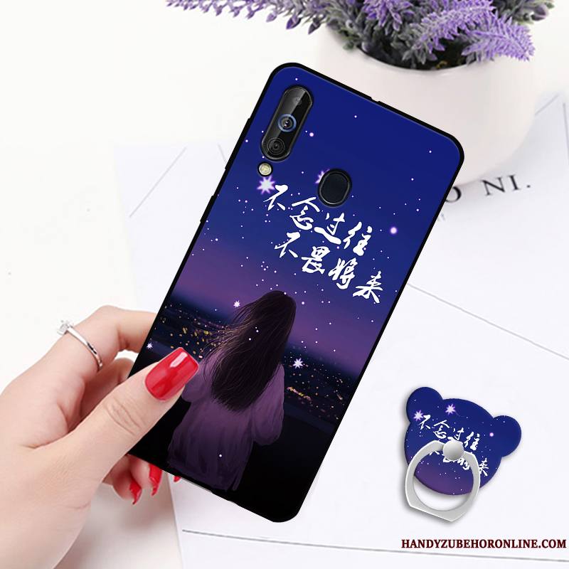 Samsung Galaxy A60 Coque Étoile Protection Incassable Anneau Silicone Étui Ornements Suspendus