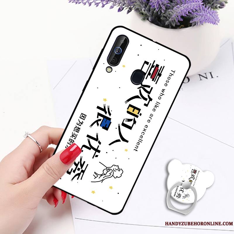 Samsung Galaxy A60 Coque Étoile Protection Incassable Anneau Silicone Étui Ornements Suspendus