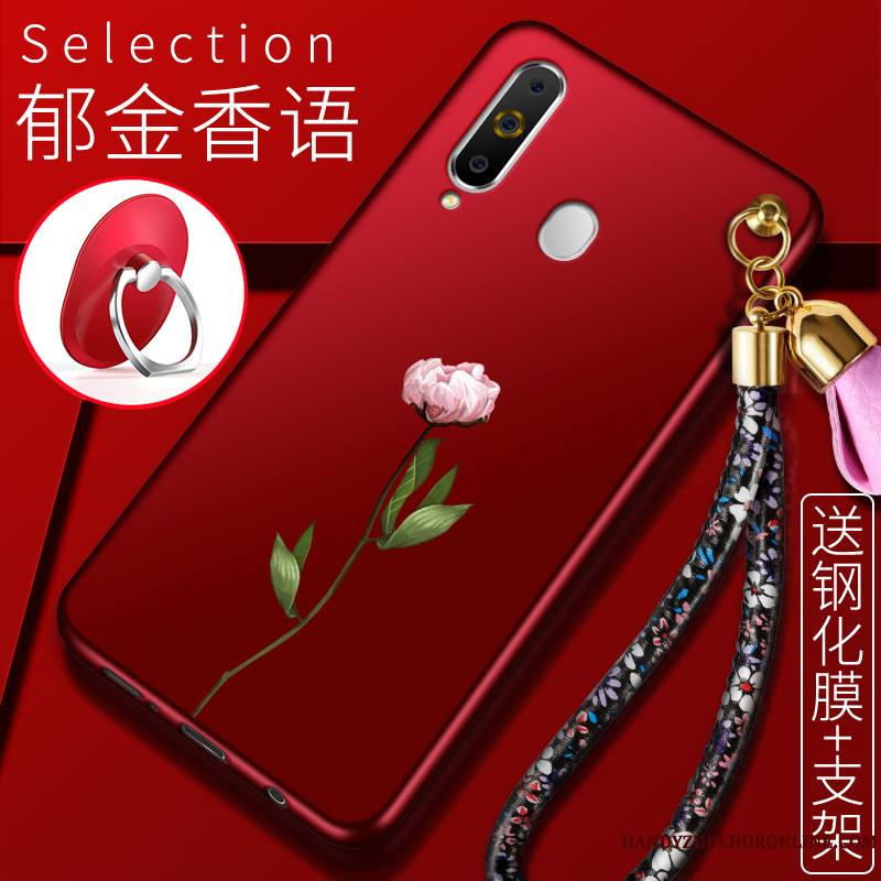 Samsung Galaxy A60 Rouge Étoile Coque De Téléphone Charmant Fluide Doux