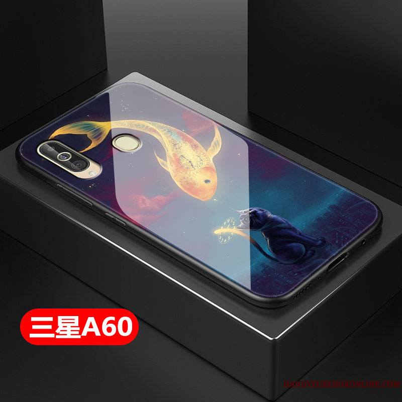 Samsung Galaxy A60 Tendance Créatif Coque De Téléphone Difficile Verre Style Chinois Incassable