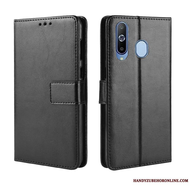 Samsung Galaxy A60 Étui En Cuir Or Coque De Téléphone Portefeuille Étoile Protection Ornements Suspendus