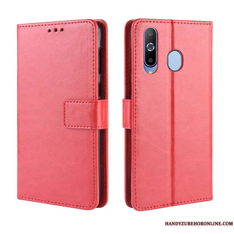 Samsung Galaxy A60 Étui En Cuir Or Coque De Téléphone Portefeuille Étoile Protection Ornements Suspendus