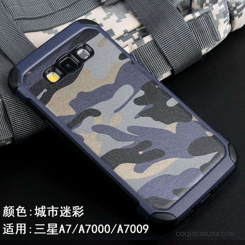 Samsung Galaxy A7 2015 Camouflage Incassable Vert Étoile Coque De Téléphone Tendance Or Rose