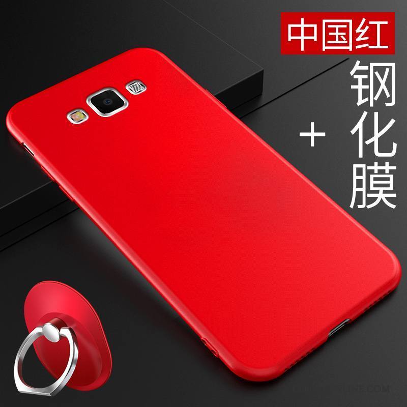 Samsung Galaxy A7 2015 Coque Nouveau Étoile Tendance Silicone Incassable Rouge Support