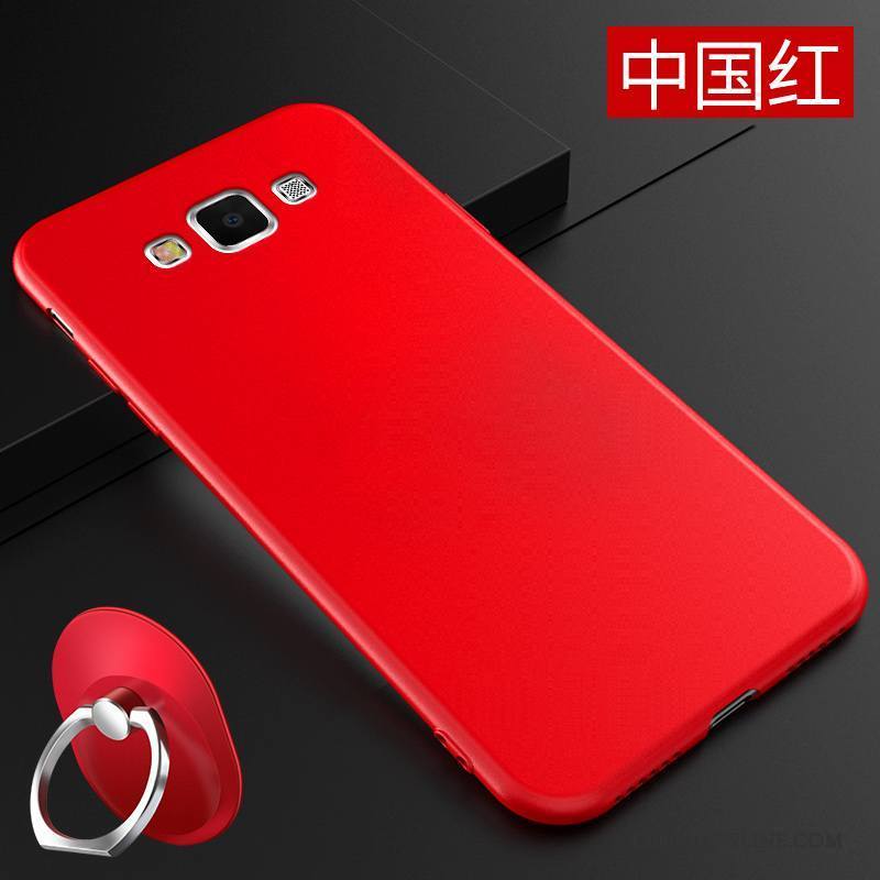 Samsung Galaxy A7 2015 Coque Nouveau Étoile Tendance Silicone Incassable Rouge Support