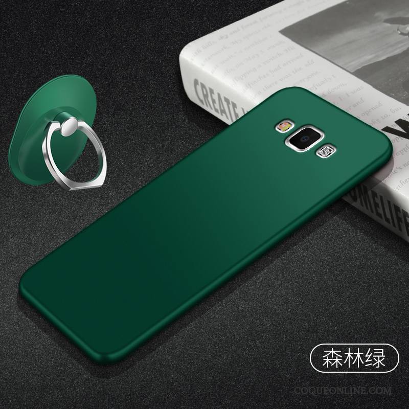 Samsung Galaxy A7 2015 Coque Tendance Délavé En Daim Protection Nouveau Tout Compris Simple Vert