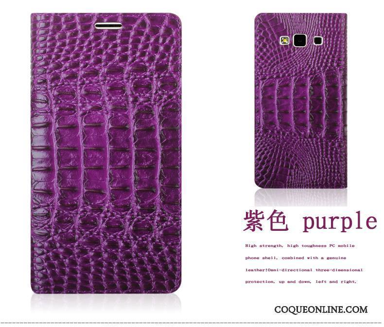 Samsung Galaxy A7 2015 Crocodile Modèle Protection Téléphone Portable Étui En Cuir Coque De Téléphone Étoile Rouge
