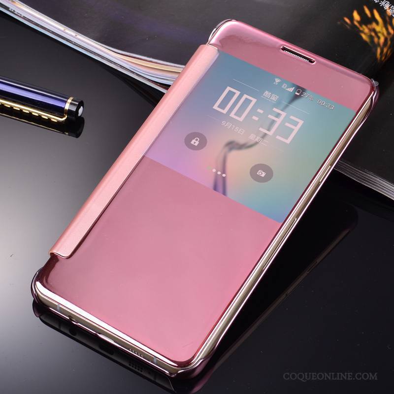 Samsung Galaxy A7 2015 Protection Coque Miroir Téléphone Portable Bleu Étoile Étui