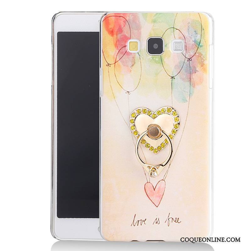 Samsung Galaxy A7 2015 Protection Peinture Étui Téléphone Portable Étoile Coque Rose