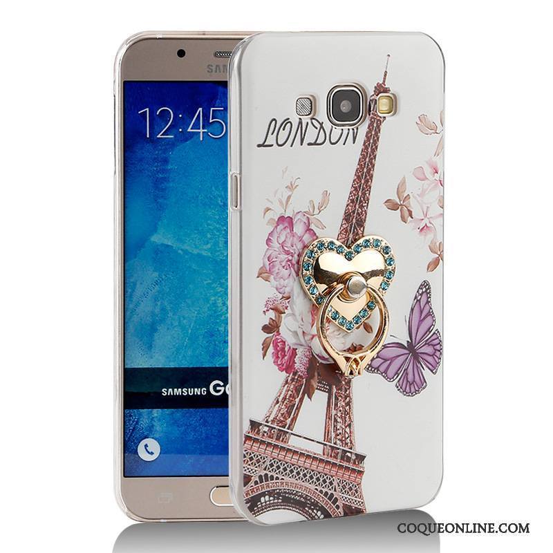 Samsung Galaxy A7 2015 Protection Peinture Étui Téléphone Portable Étoile Coque Rose