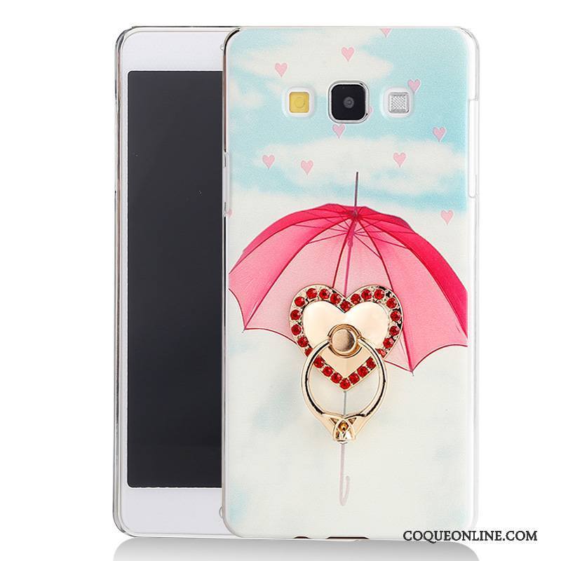 Samsung Galaxy A7 2015 Protection Peinture Étui Téléphone Portable Étoile Coque Rose