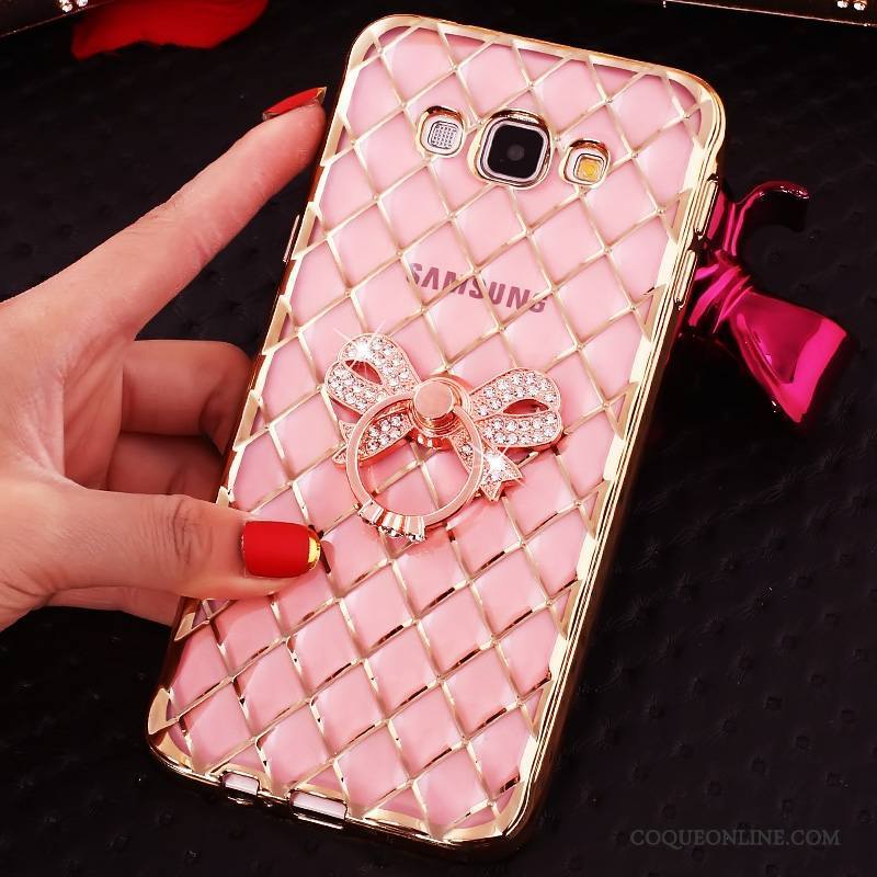 Samsung Galaxy A7 2015 Transparent Strass Protection Étoile Fluide Doux Coque Étui