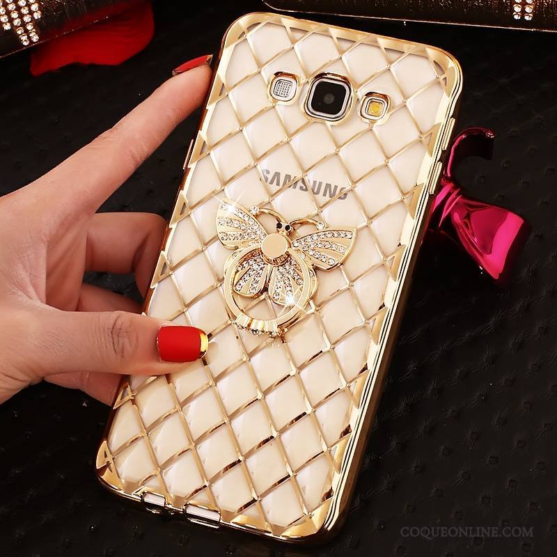 Samsung Galaxy A7 2015 Transparent Strass Protection Étoile Fluide Doux Coque Étui