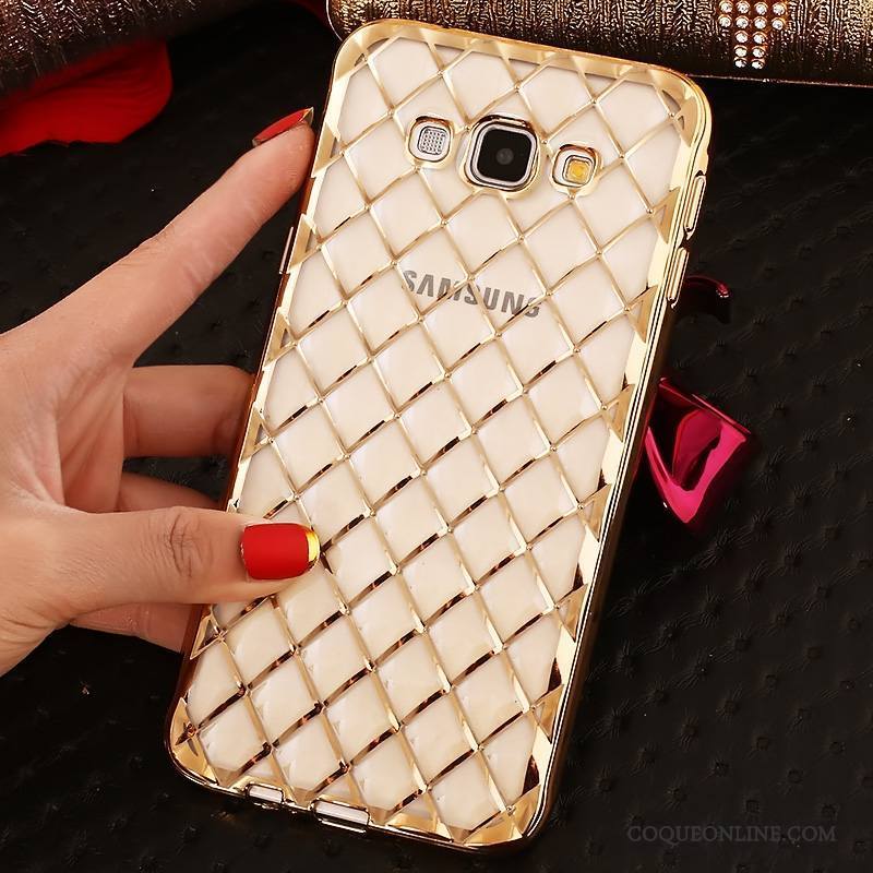 Samsung Galaxy A7 2015 Transparent Strass Protection Étoile Fluide Doux Coque Étui