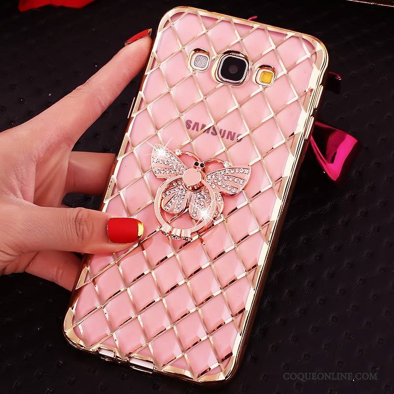 Samsung Galaxy A7 2015 Transparent Strass Protection Étoile Fluide Doux Coque Étui