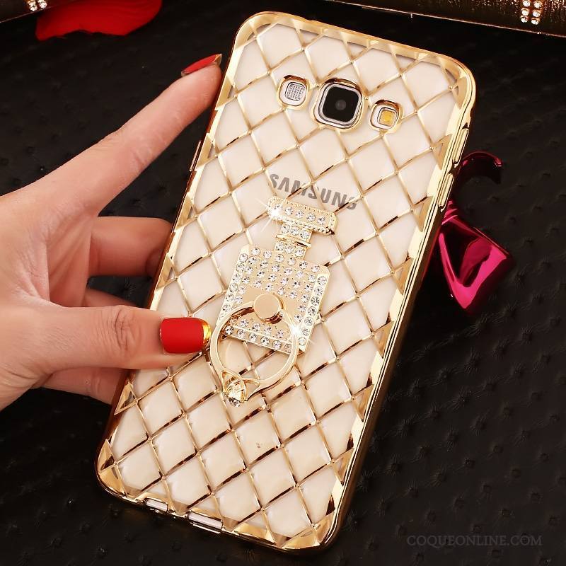 Samsung Galaxy A7 2015 Transparent Strass Protection Étoile Fluide Doux Coque Étui