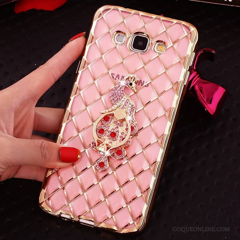 Samsung Galaxy A7 2015 Transparent Strass Protection Étoile Fluide Doux Coque Étui