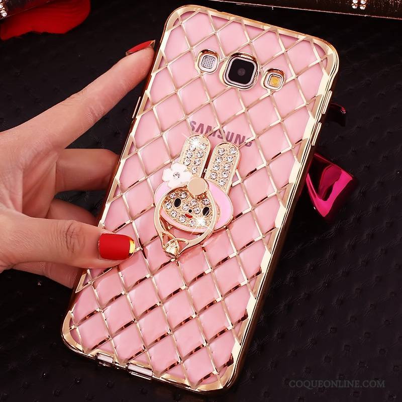 Samsung Galaxy A7 2015 Transparent Strass Protection Étoile Fluide Doux Coque Étui