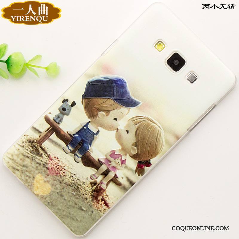 Samsung Galaxy A7 2015 Étui Coque Dessin Animé Protection Gaufrage Téléphone Portable Étoile