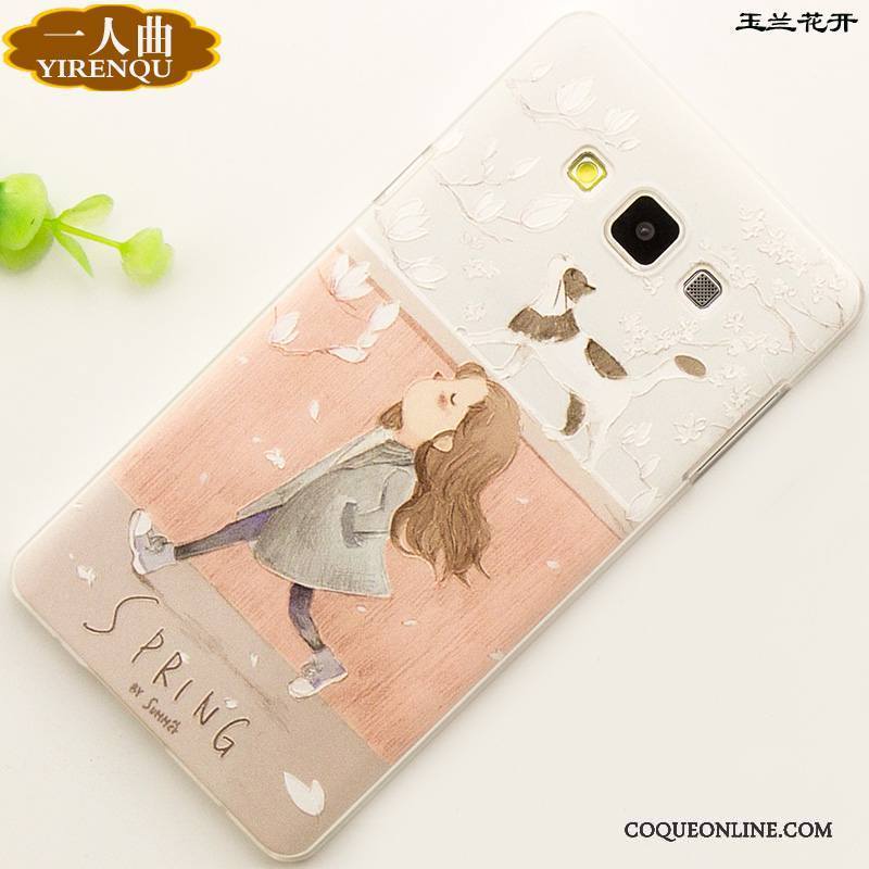 Samsung Galaxy A7 2015 Étui Coque Dessin Animé Protection Gaufrage Téléphone Portable Étoile