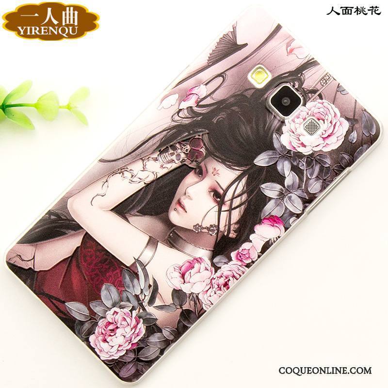 Samsung Galaxy A7 2015 Étui Coque Dessin Animé Protection Gaufrage Téléphone Portable Étoile