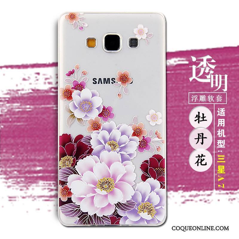 Samsung Galaxy A7 2015 Étui Téléphone Portable Étoile Coque Dessin Animé Protection Gaufrage