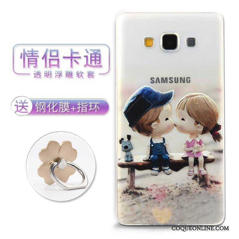 Samsung Galaxy A7 2015 Étui Téléphone Portable Étoile Coque Dessin Animé Protection Gaufrage