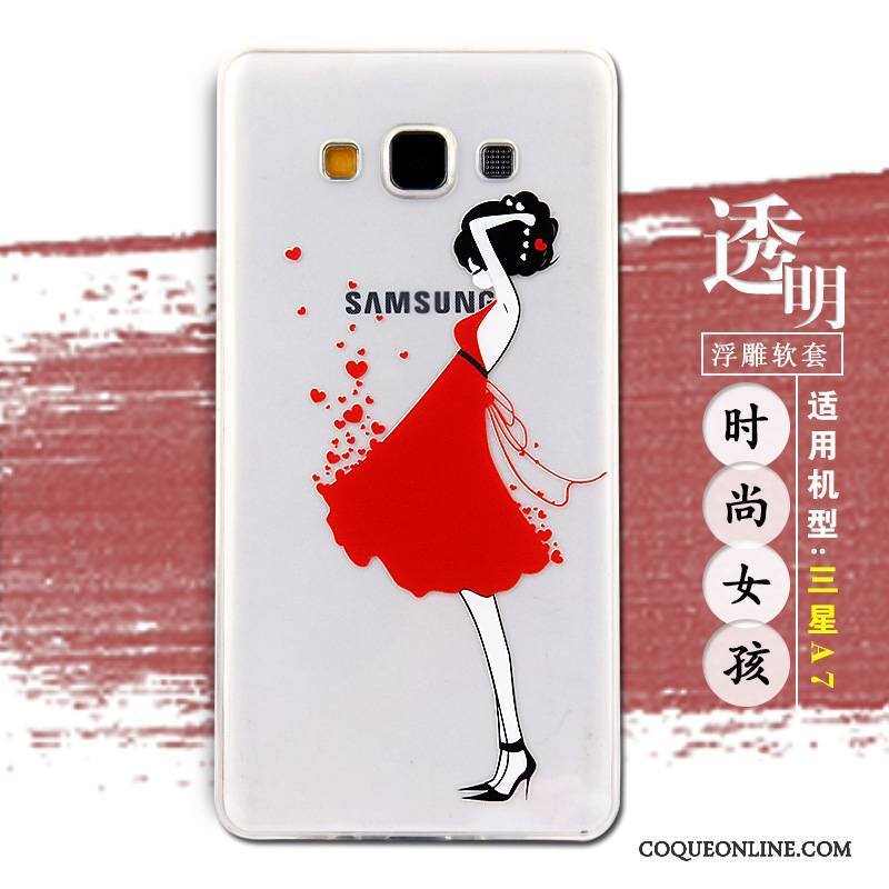 Samsung Galaxy A7 2015 Étui Téléphone Portable Étoile Coque Dessin Animé Protection Gaufrage