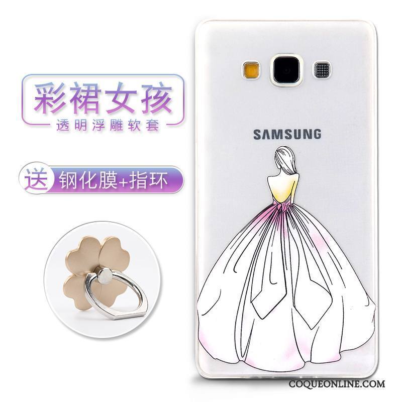 Samsung Galaxy A7 2015 Étui Téléphone Portable Étoile Coque Dessin Animé Protection Gaufrage