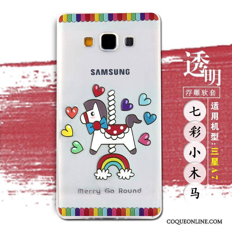 Samsung Galaxy A7 2015 Étui Téléphone Portable Étoile Coque Dessin Animé Protection Gaufrage